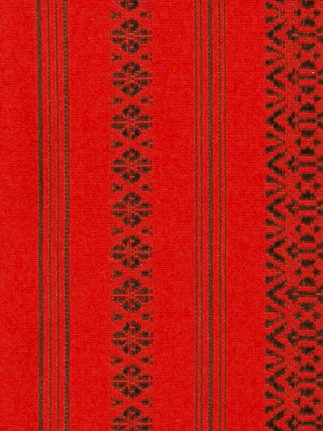 ★【本場筑前博多織】猩々緋色 黒色 博多文 半巾帯 半幅帯 小袋帯　TAME02015 風楽