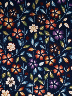 紅型 丹後ちりめん花小紋 名古屋帯の生地の拡大