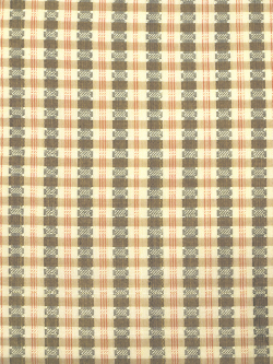 ミャンマー民族布祭礼用ロンジー 格子縞に絣文様（金） 名古屋帯の生地の拡大