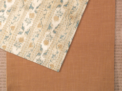 和更紗(江戸末~明治初) 縞花唐草文 名古屋帯の裏地