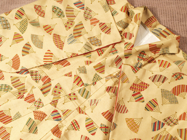 紬 扇面尽くし 袷のイメージショット